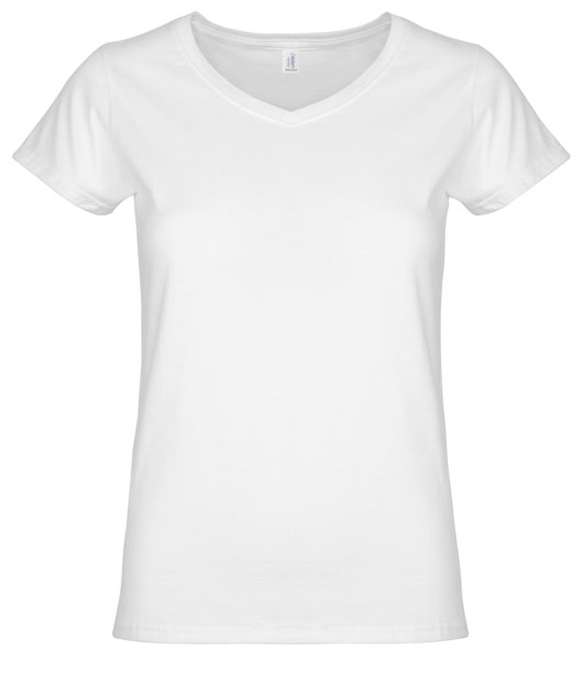 女-女-V領 T-Shirt
